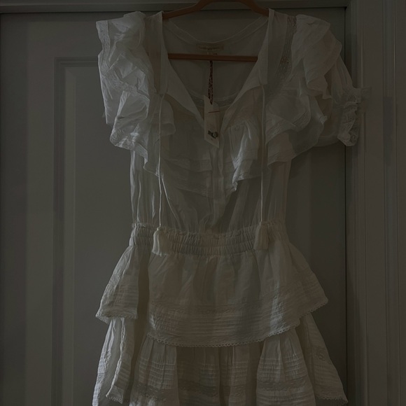 Love Shack Fancy Liv Cotton Ruffled Dress - Picture 4 of 7